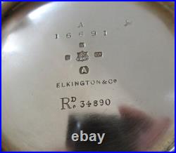 Victorian Four Piece Silver Plated Tea Set, Elkington & Co, Circa 1899