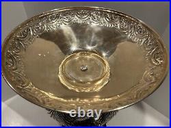 Victorian Silver Plate Epergne Compote Centerpiece Tazza Palm Trees 20