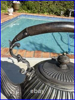 Victorian UK Hallmarked Dixon 5 Piece Silver Plate Fluted Tea Pot Service Set