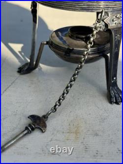 Victorian UK Hallmarked Dixon 5 Piece Silver Plate Fluted Tea Pot Service Set