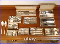 Viner's Silver Rose Cutlery 59 Pieces Of Boxed A1 Silver Plated