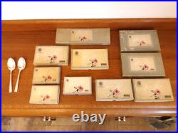 Viner's Silver Rose Cutlery 59 Pieces Of Boxed A1 Silver Plated