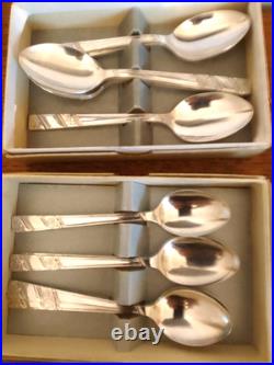 Viner's Silver Rose Cutlery 59 Pieces Of Boxed A1 Silver Plated