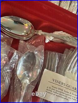 Viners 44 Piece viners Silver Plated Cutlery New Unused Kings Royale