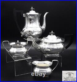 Viners 4 Piece Tea Set Mirror Finish Silver Plated Alpha Plate A1 Sheffield