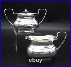 Viners 4 Piece Tea Set Mirror Finish Silver Plated Alpha Plate A1 Sheffield