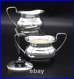 Viners 4 Piece Tea Set Mirror Finish Silver Plated Alpha Plate A1 Sheffield