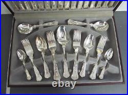 Viners 58 Piece Kings Pattern Royale Cutlery Set Silver Plated In Box UNUSED