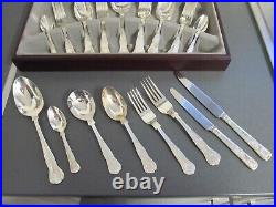 Viners 58 Piece Kings Pattern Royale Cutlery Set Silver Plated In Box UNUSED