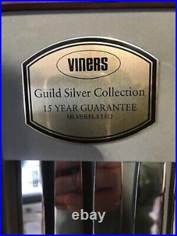 Viners 58 Piece Kings Royal Cutlery Set Silver Plated In Box Canteen
