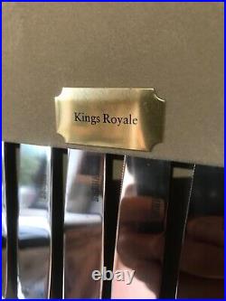 Viners 58 Piece Kings Royal Cutlery Set Silver Plated In Box Canteen