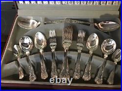 Viners 58 Piece Kings Royal Cutlery Set Silver Plated In Box Canteen