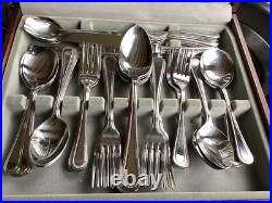 Viners Bead Pattern Silver Plate Canteen 8 Place Setting In Canteen 68 Pieces