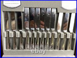 Viners Bead Pattern Silver Plate Canteen 8 Place Setting In Canteen 68 Pieces