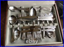 Viners Bead Pattern Silver Plate Canteen 8 Place Setting In Canteen 68 Pieces