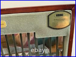 Viners Canteen Cutlery King Royal 58-Piece Silver Plated Serves 8 Boxed Fabulous