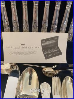 Viners Cutlery 100 Piece Canteen 8 settings Silver Plated Silver Collection