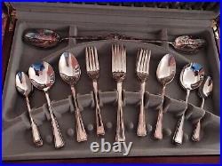 Viners Guild Silver Cutlery Set. 58 Piece/8 Place In Presentation Box Used Twice