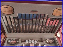 Viners Guild Silver Cutlery Set. 58 Piece/8 Place In Presentation Box Used Twice