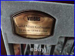 Viners Guild Silver Cutlery Set. 58 Piece/8 Place In Presentation Box Used Twice
