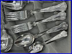 Viners Kings Royale 44 Piece Canteen Silver Plated Cutlery Set For 6 Persons