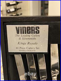 Viners Kings Royale 44 Piece Canteen Stainless Silver Cutlery Set