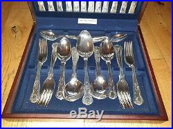 Viners Kings Royale 44 Piece Cutlery Canteen Set Silver Plated Dinner Service
