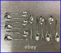 Viners Silver Bead Plated 44 Piece Cutlery Set, Beaded Handles, Stainless Blades