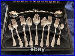 Viners Silver Plate Cutlery Set Serves 6 EPNS on Stainless Steel
