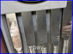Viners Silver Plate Kings Royale Canteen Cutlery Set For 8 Knives Forks Spoon