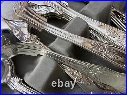 Viners Silver Plate Kings Royale Canteen Cutlery Set For 8 Knives Forks Spoon