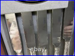 Viners Silver Plate Kings Royale Canteen Cutlery Set For 8 Knives Forks Spoon
