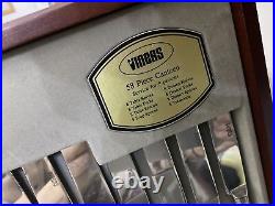 Viners Silver Plate Kings Royale Canteen Cutlery Set For 8 Knives Forks Spoon