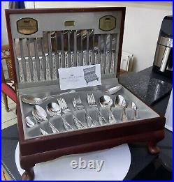 Viners Silver Plate Kings Royale Canteen Cutlery Set For 8 Knives Forks Spoon
