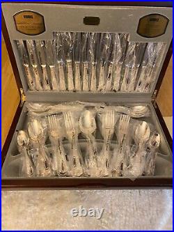 Viners Silver Plated 58 piece Kings Royale cutlery set NEW UNOPENED