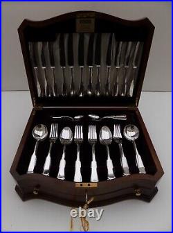 Viners Silver Plated 60 Piece Cutlery In Two Tier Canteen Albany