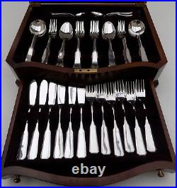 Viners Silver Plated Albany 60 Piece Cutlery In Two Tier Canteen