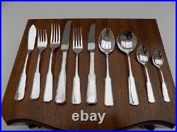 Viners Silver Plated Albany 60 Piece Cutlery In Two Tier Canteen