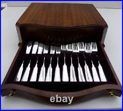 Viners Silver Plated Albany 60 Piece Cutlery In Two Tier Canteen