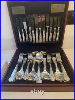 Viners Silver Plated Canteen Cutlery Set 58-Piece Vintage Boxed