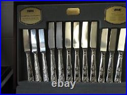 Viners Silver Plated Kings Royale Sheffield 44 Piece Cutlery Set in Original Box