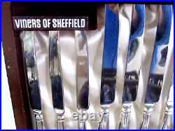 Viners, Vintage 58 Piece Canteen Of Cutlery, Stainless, Good Clean Condition