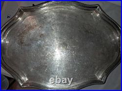 Viniers Of Sheffield silver plate 5 piece tea set withtray