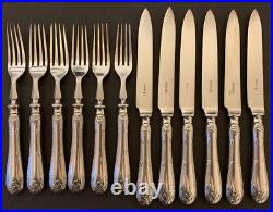 Vintage 12 Piece Set of Silver Plated Walker & Hall Fruit Cutlery