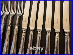 Vintage 12 Piece Set of Silver Plated Walker & Hall Fruit Cutlery