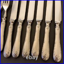 Vintage 12 Piece Set of Silver Plated Walker & Hall Fruit Cutlery
