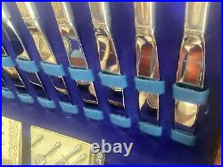Vintage 1847 Rogers Bros. Daffodil Silverware Set 52 Pieces in Original Chest