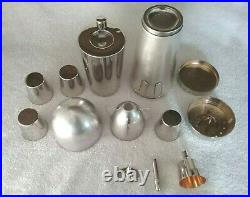 Vintage 1928 Original Zeppelin Cocktail Shaker 14 Pieces Extremely Rare