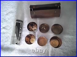 Vintage 1930's Beautiful German Silver Plate Cocktail Shaker 8 Piece Set Rare