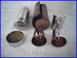 Vintage 1930's Beautiful German Silver Plate Cocktail Shaker 8 Piece Set Rare